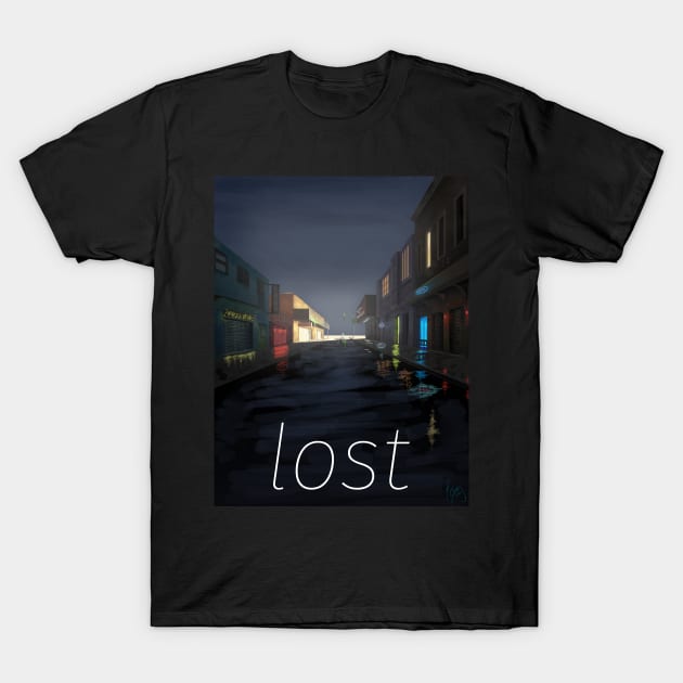 Lost city at night T-Shirt by KimberlyFainello